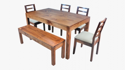 Comedor Lineal-Venecia con 6 sillas y banca