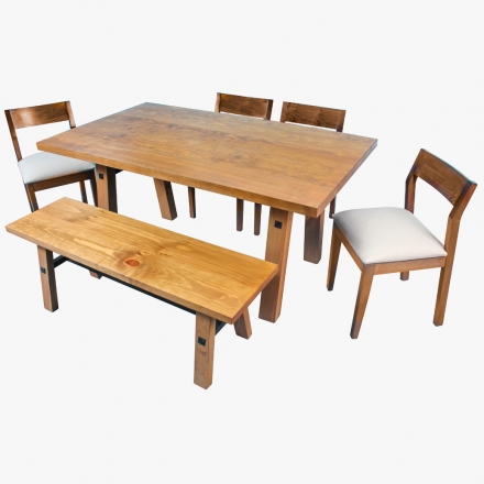 Comedor Paris-Benjamín con 6 sillas y banca