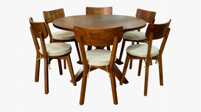 Comedor Mesa JAS con 6 sillas Vintage con cojín