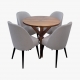 Comedor mesa redonda con base JAS con sillas Grecia