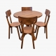 Comedor mesa redonda con base JAS con sillas Vintage