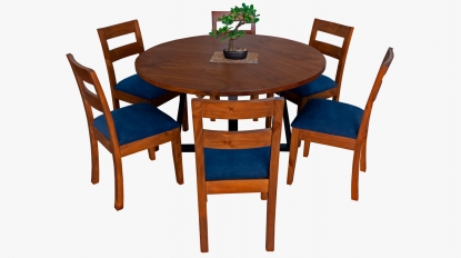 Comedor Mesa Redonda con 6 Sillas Paola