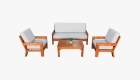 Living 3-1-1 con mesa natural
