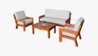 Living 3-1-1 con mesa natural