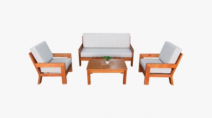Living 3-1-1 con mesa natural